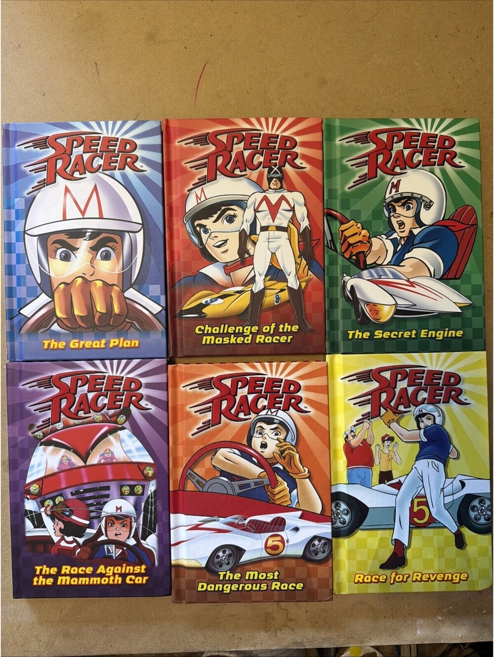 Speed Racer Lot Of 6 New Hardcover Books 1 2 3 4 5 6 Grosset Dunlap Illustrated
